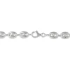 Collier Carrus Maille Grain De Cafe Argent Blanc