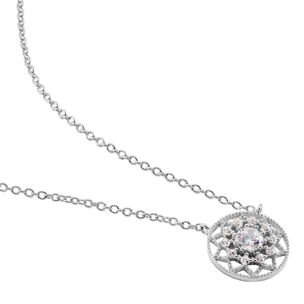 Collier Cassandria Argent Blanc Oxyde De Zirconium