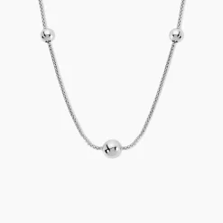 Collier Catarina Argent Blanc