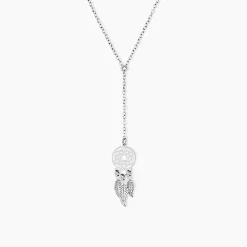 Collier Catchy Argent Blanc