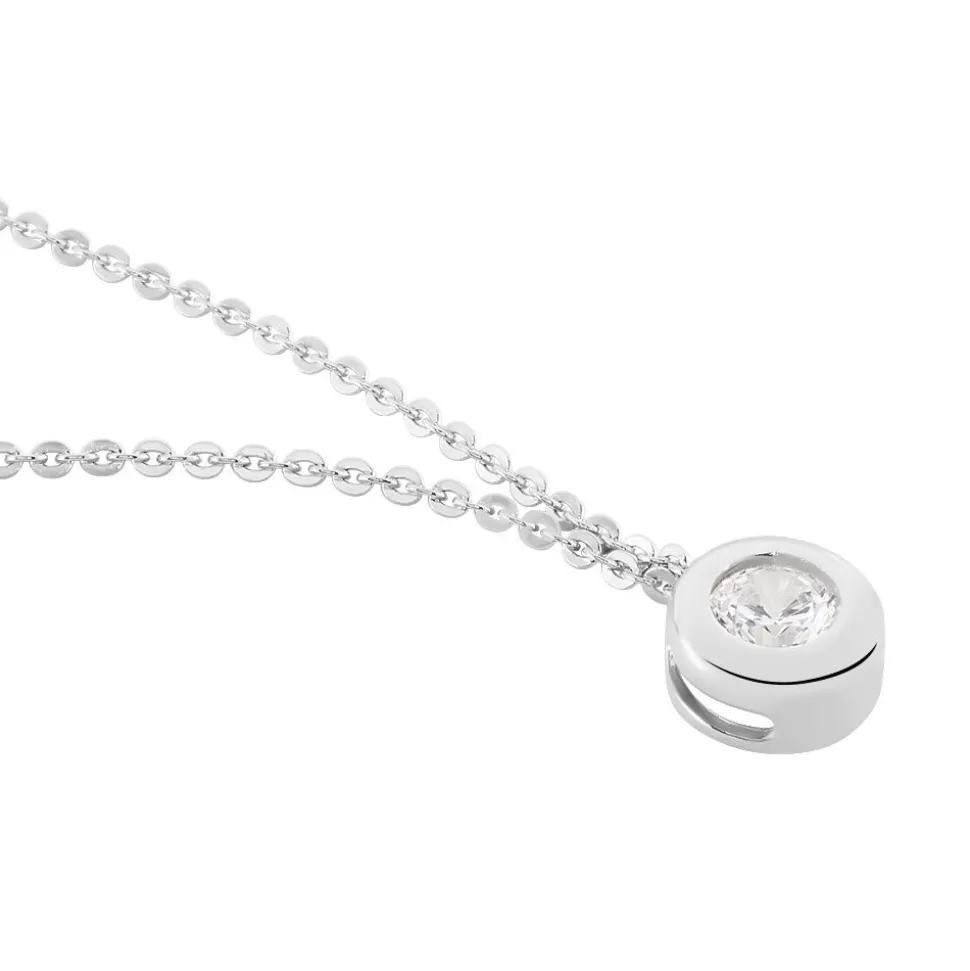 Collier Cate Argent Blanc Oxyde De Zirconium