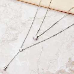 Collier Cate Argent Blanc Oxyde De Zirconium