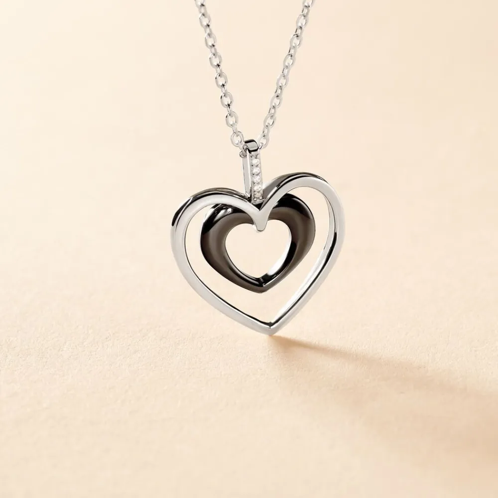 Collier Ceramik Design Argent Blanc Céramique Et Oxyde De Zirconium|Marc Orian Clearance