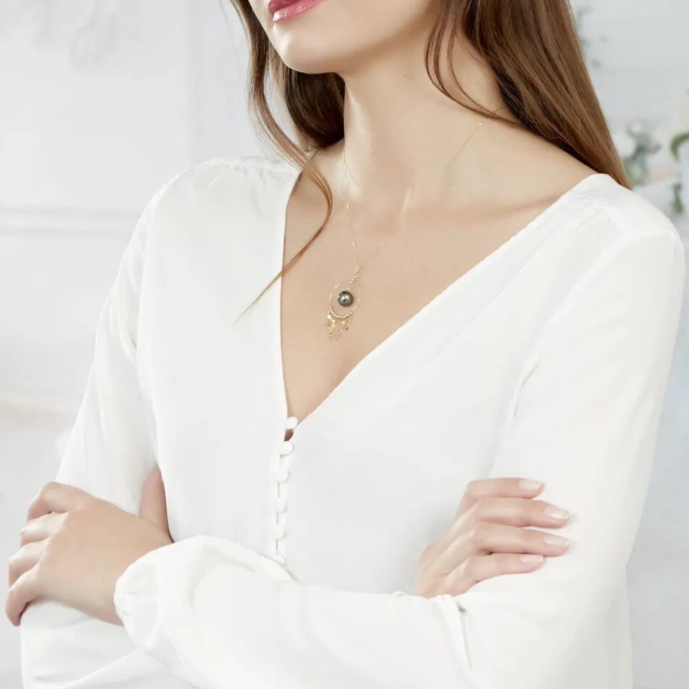 Collier Cercle Or Jaune Perle De Culture De Tahiti|Marc Orian Clearance