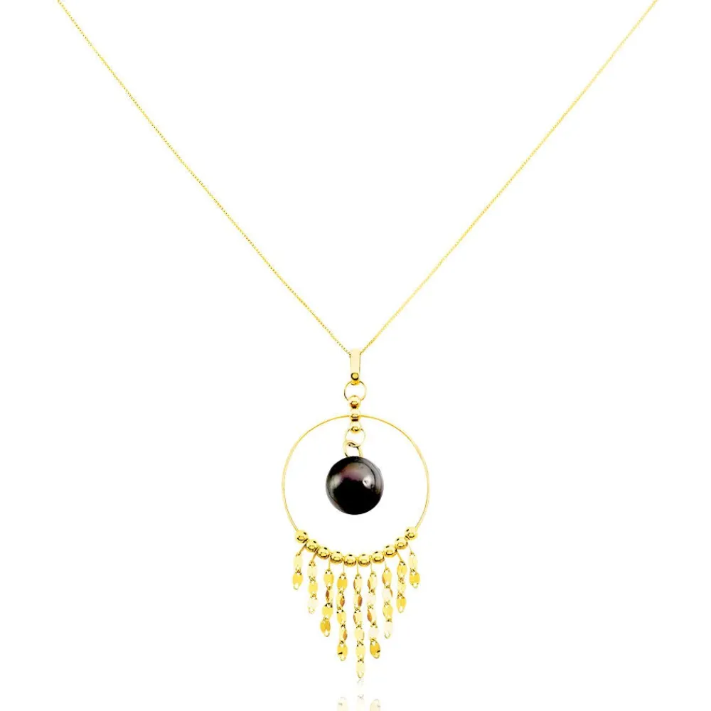 Collier Cercle Or Jaune Perle De Culture De Tahiti|Marc Orian Clearance