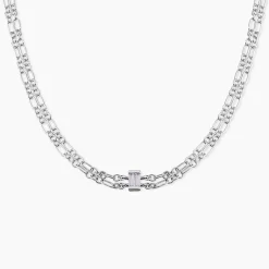 Collier Chanelle Argent Blanc Oxyde De Zirconium