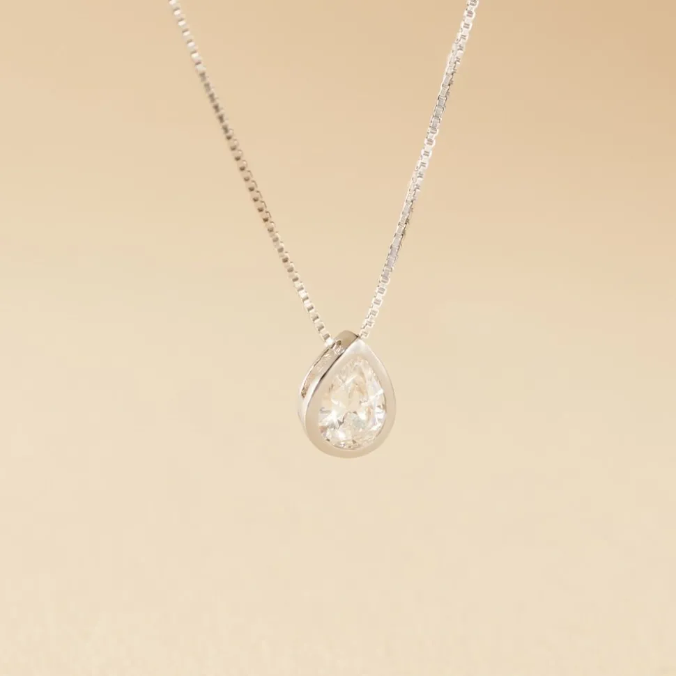 Collier Cherice Argent Blanc Oxyde De Zirconium