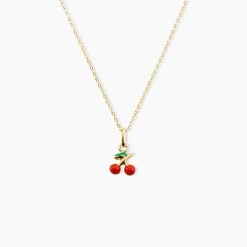 Collier Cherry Cerise Or Jaune