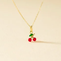 Collier Cherry Cerise Or Jaune