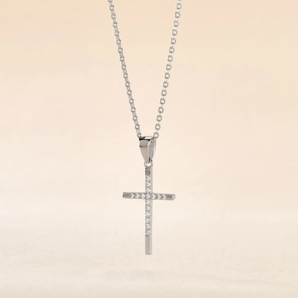 Collier Chirsta Argent Blanc Oxyde De Zirconium