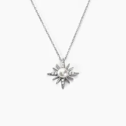 Collier Clementia Argent Blanc Perle De Culture Oxyde De Zirconium