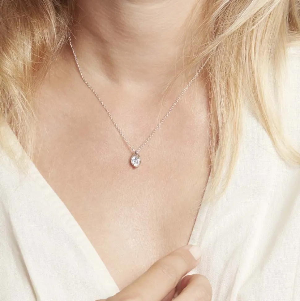 Collier Cleopatra Argent Blanc Oxyde De Zirconium