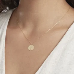 Collier Cobeia Croix Maille Forcat Or Jaune|Marc Orian Discount