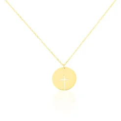Collier Cobeia Croix Maille Forcat Or Jaune|Marc Orian Discount