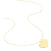 Collier Coeur Gravable Or Jaune