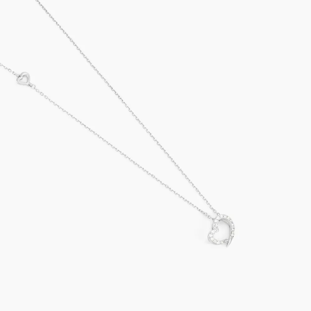 Collier Coeur Ktl Or Blanc Diamant|Marc Orian Clearance