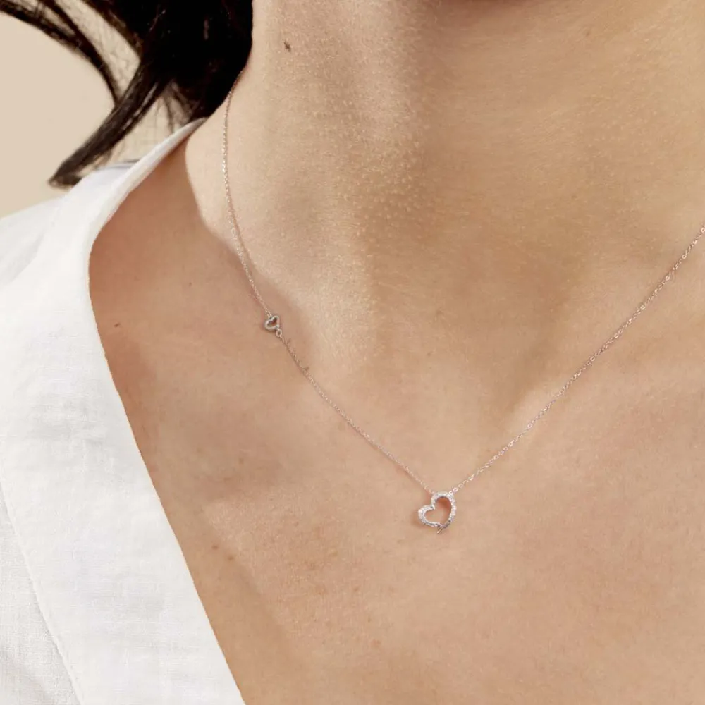 Collier Coeur Ktl Or Blanc Diamant|Marc Orian Clearance