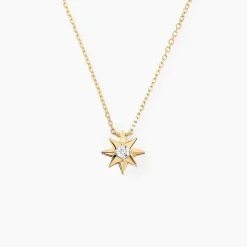 Collier Confucius Or Jaune Diamant