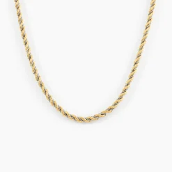 Collier Cordelia Maille Corde Et Venitienne Or Bicolore