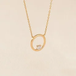 Collier Cornioa Or Jaune Diamant