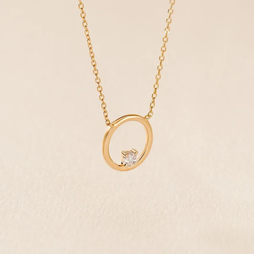 Collier Cornioa Or Jaune Diamant