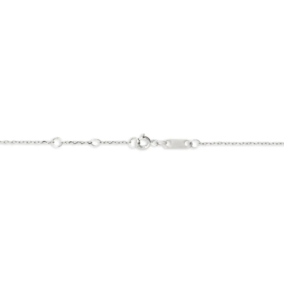 Collier Courbes Or Blanc Diamant
