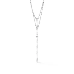 Collier Cravate Argent Blanc Syrielle Oxyde De Zirconium|Marc Orian