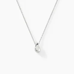 Collier Curve Argent Blanc