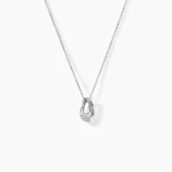 Collier Curve Argent Blanc