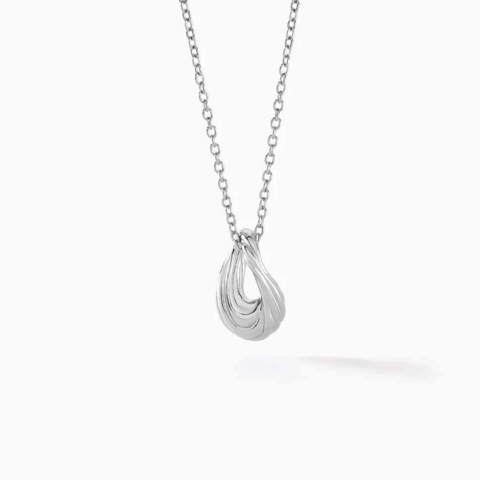 Collier Curve Argent Blanc