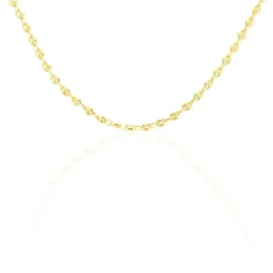 Collier Dami Maille Grain De Cafe Or Jaune