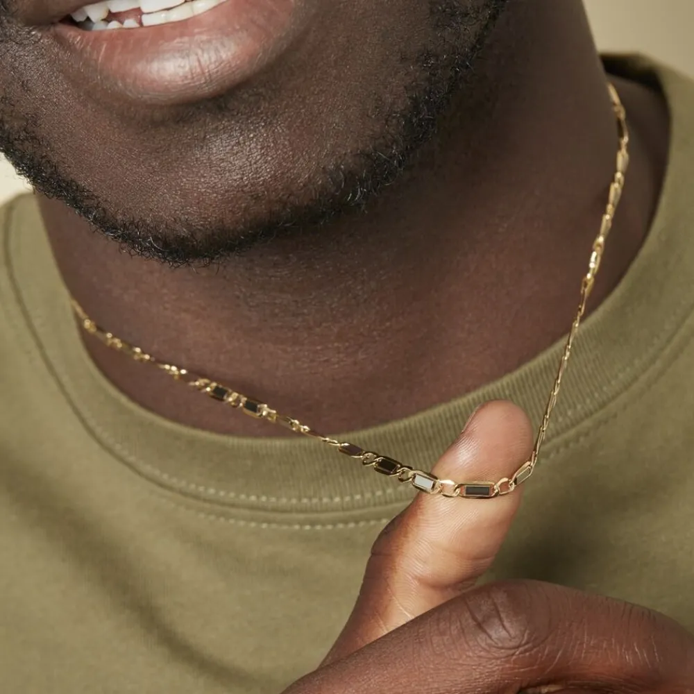 Collier Danae Plaquette Or Bicolore|Marc Orian Hot