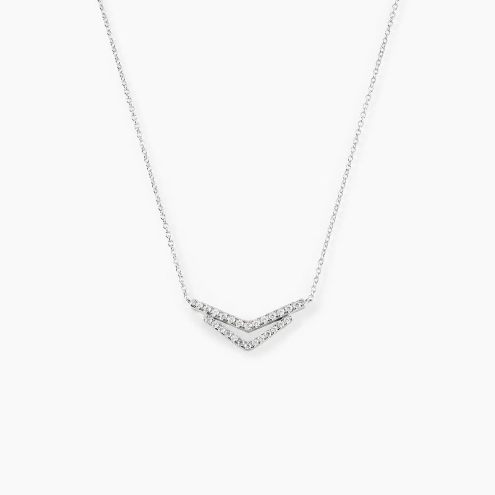 Collier Dayen Argent Blanc Oxyde De Zirconium