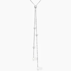 Collier De Dos Indigo Argent Perle De Culture Oxyde