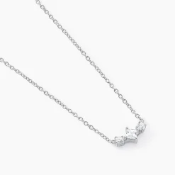Collier Desert Argent Blanc Oxyde De Zirconium