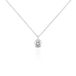 Collier Dhyana Argent Blanc
