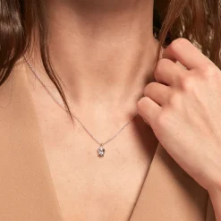 Collier Dhyana Argent Blanc