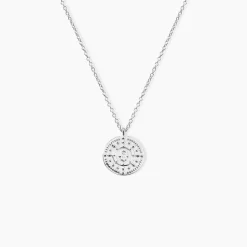 Collier Dhyana Argent Blanc Oxyde De Zirconium