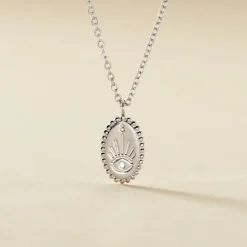 Collier Dhyana Argent Blanc Oxyde De Zirconium