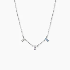 Collier Dion Argent Blanc Oxyde De Zirconium