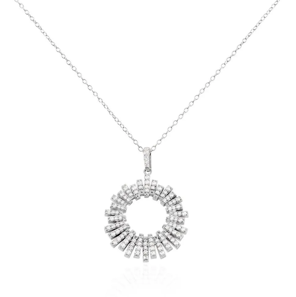 Collier Doretta Argent Blanc Oxyde De Zirconium