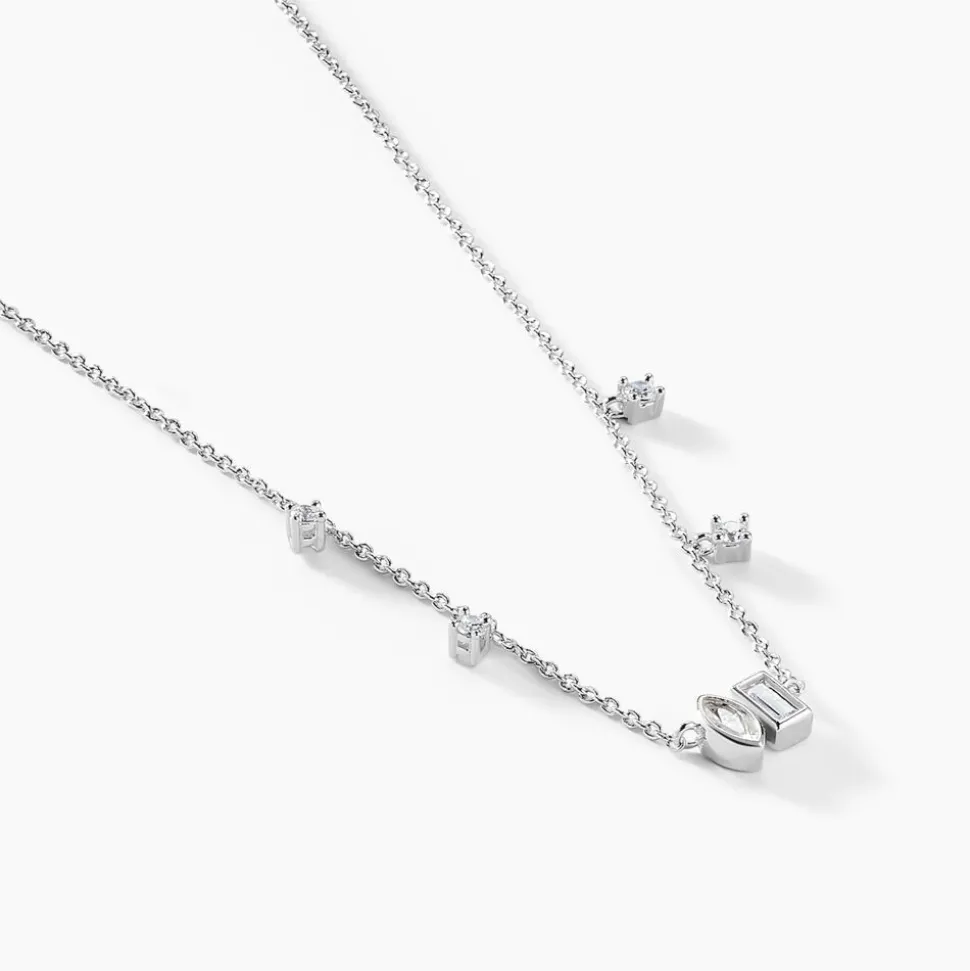 Collier Dua Argent Blanc Oxyde De Zirconium