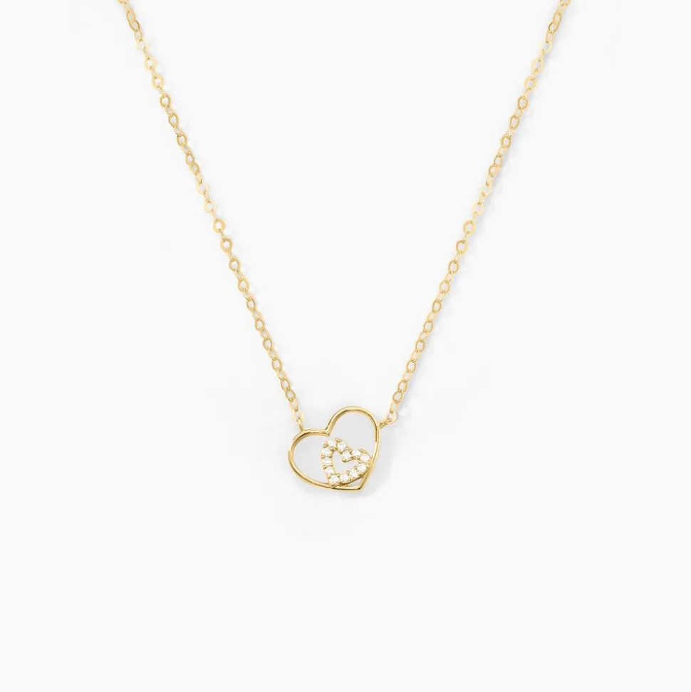 Collier Duilio Or Jaune Oxyde De Zirconium