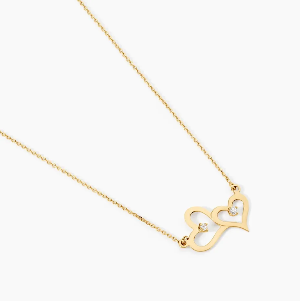 Collier Duleep Or Jaune Oxyde De Zirconium
