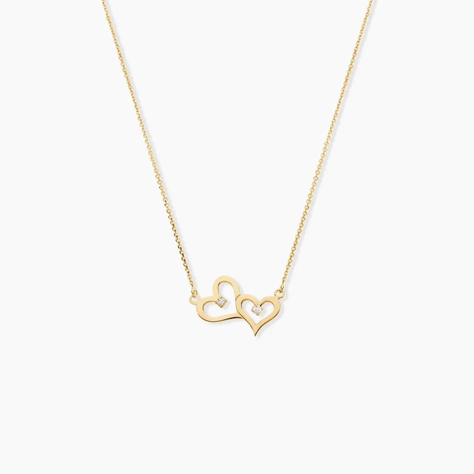 Collier Duleep Or Jaune Oxyde De Zirconium