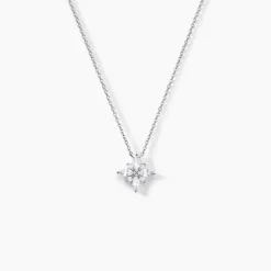 Collier Eclat Argent Blanc Oxyde De Zirconium
