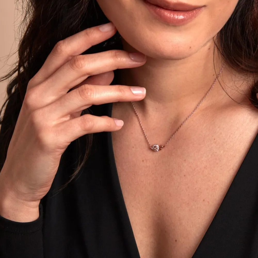 Collier Edenia Argent Rose Oxyde De Zirconium|Marc Orian New
