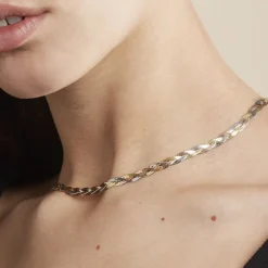 Collier Elae Argent Tricolore