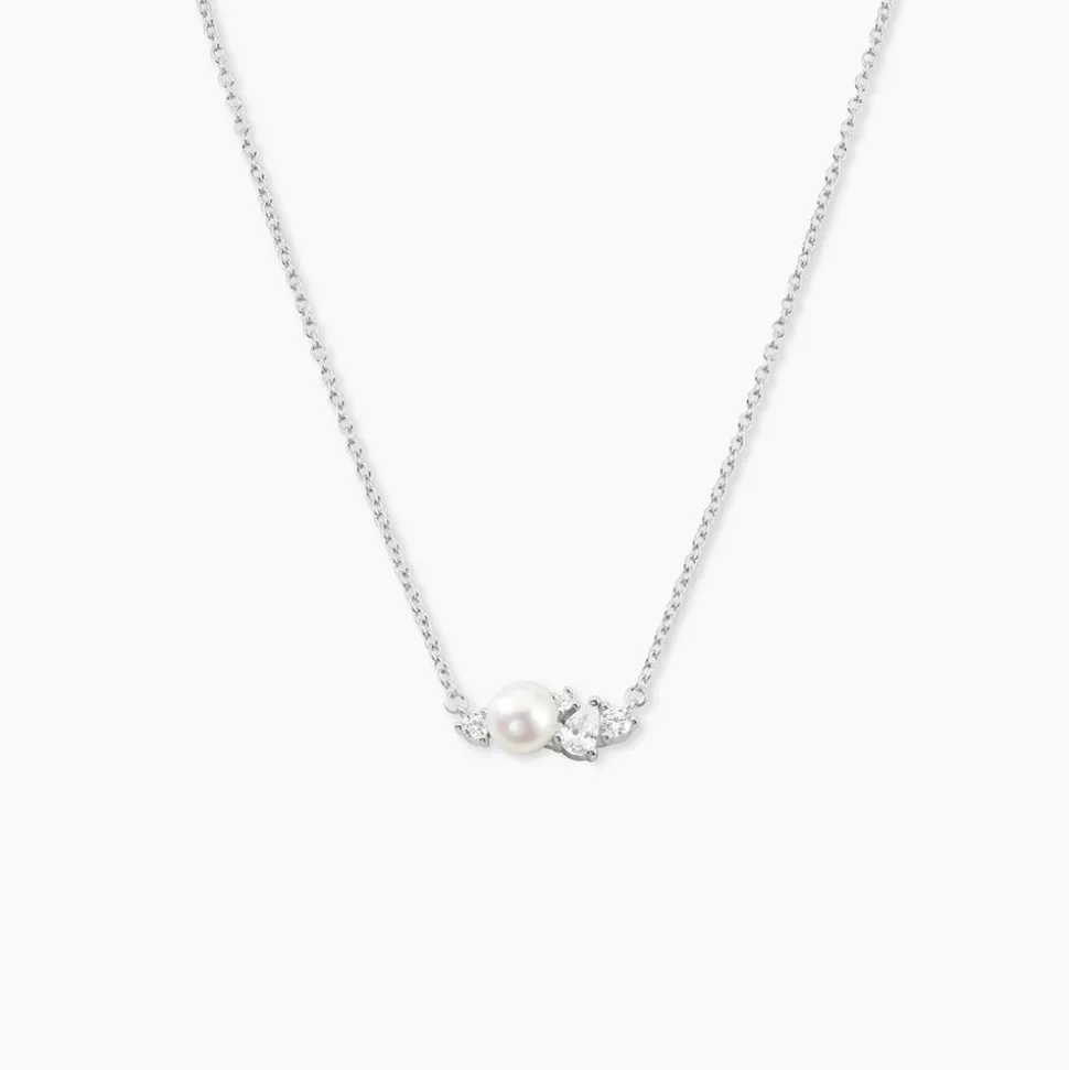 Collier Elea Argent Blanc Perle De Culture Oxyde De Zirconium