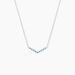 Collier Elga Argent Blanc Oxyde De Zirconium